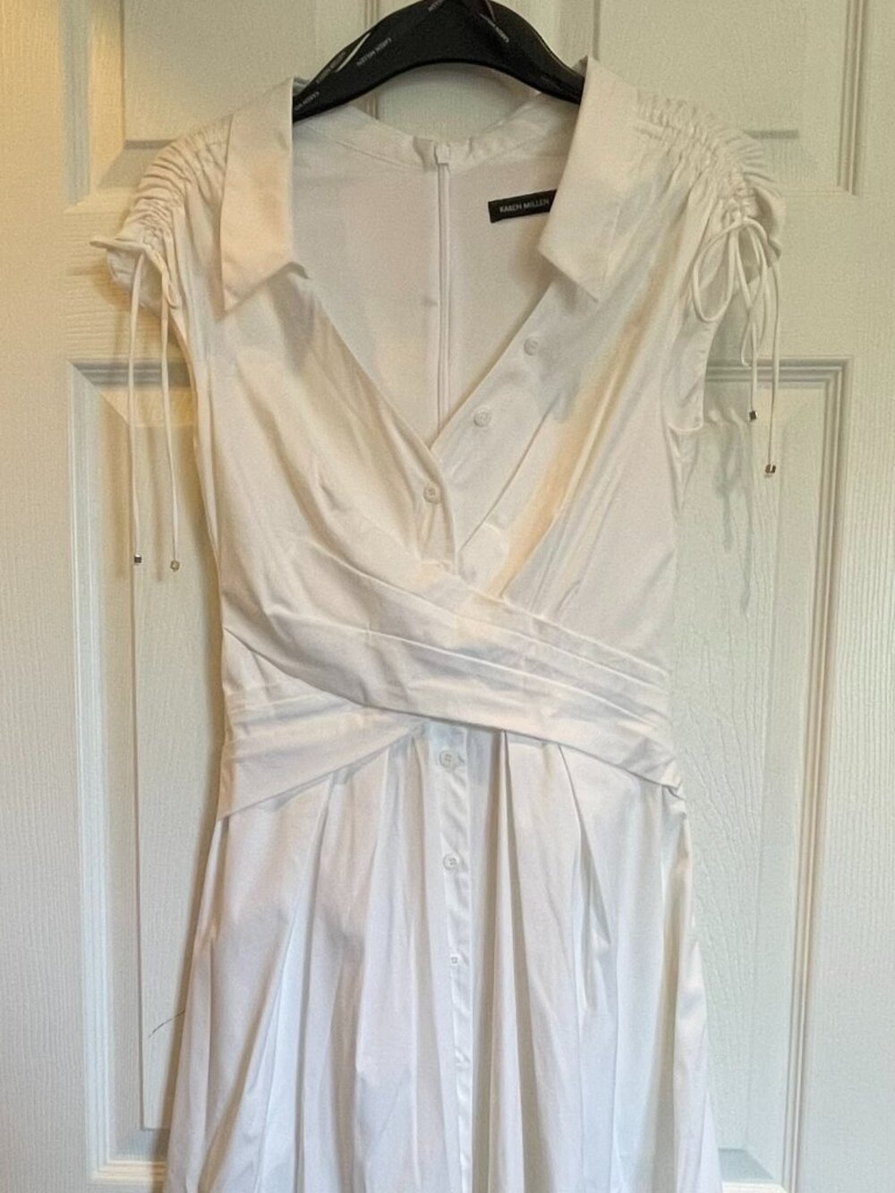 Karen Millen - long white summer dress XS